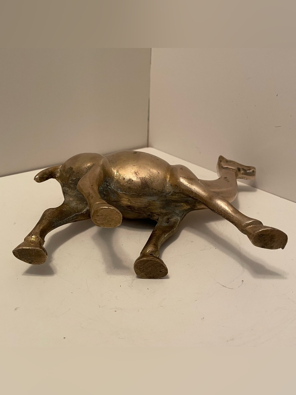 Vintage Solid Brass Camel Figurine Dromedary Mid Century Modern Design - Picture 5 of 7